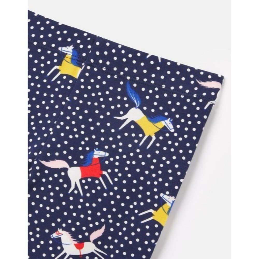 Joules Girl's Horse Print Deedee Leggings NWT 3 4 - Picture 2 of 7